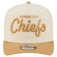 Casquette snapback New Era crème Kansas City Chiefs 9FIFTY A-Frame pour homme