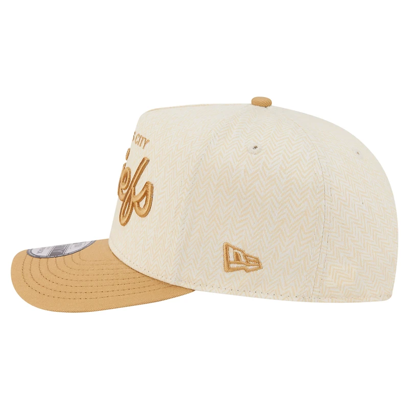 Casquette snapback New Era crème Kansas City Chiefs 9FIFTY A-Frame pour homme