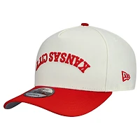 Casquette snapback New Era crème Kansas City Chiefs 9FIFTY à monture A inversée pour homme