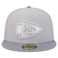 Casquette ajustée Iron Cloud 59FIFTY Kansas City Chiefs pour homme New Era gris/graphite