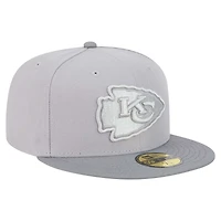 Casquette ajustée Iron Cloud 59FIFTY Kansas City Chiefs pour homme New Era gris/graphite