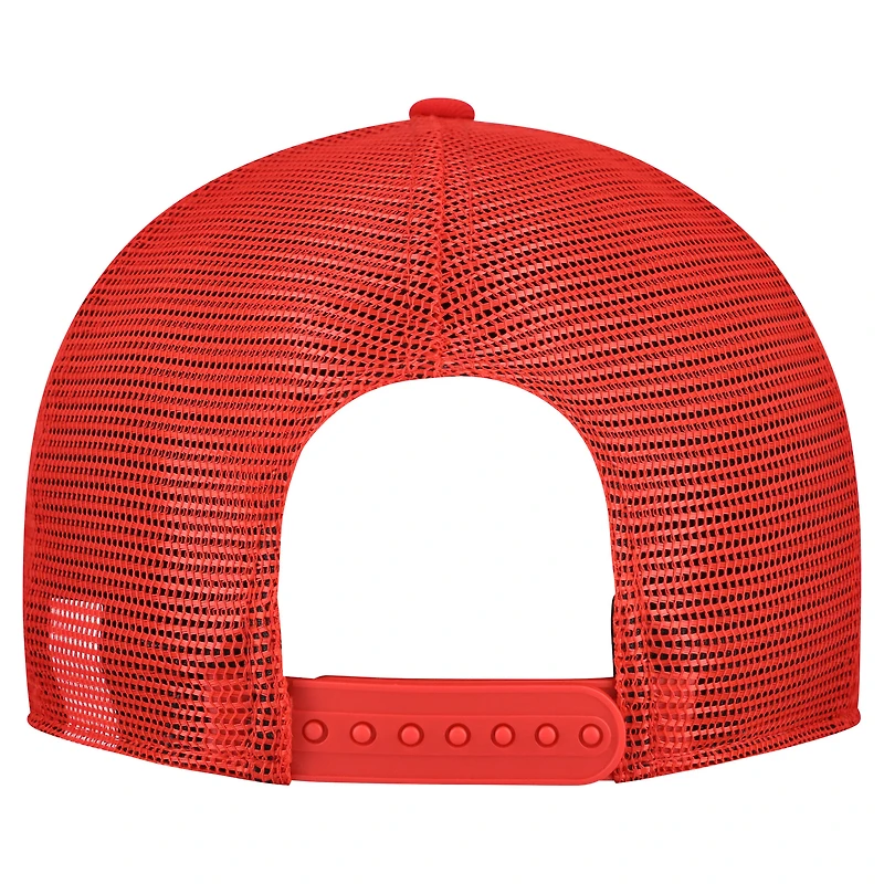 Casquette snapback 9FIFTY grise/rouge à panneau fendu en liège pour homme New Era Kansas City Chiefs