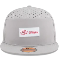 Casquette snapback 9FIFTY grise New Era pour homme, Kansas City Chiefs 2025 Sideline Split Panel