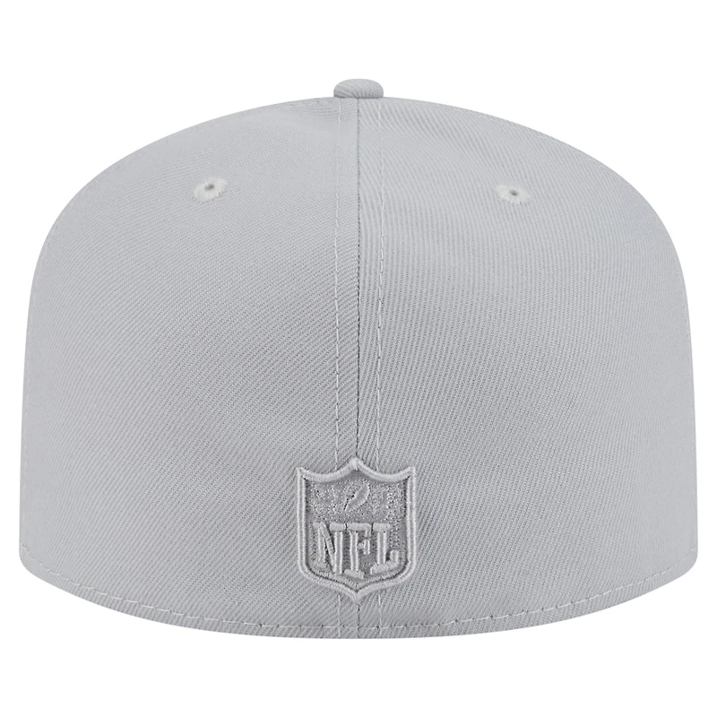 Men's New Era Gray Kansas City Chiefs Color Pack A-Frame 59FIFTY Fitted Hat