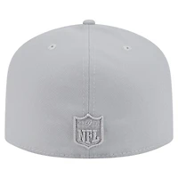 Men's New Era Gray Kansas City Chiefs Color Pack A-Frame 59FIFTY Fitted Hat