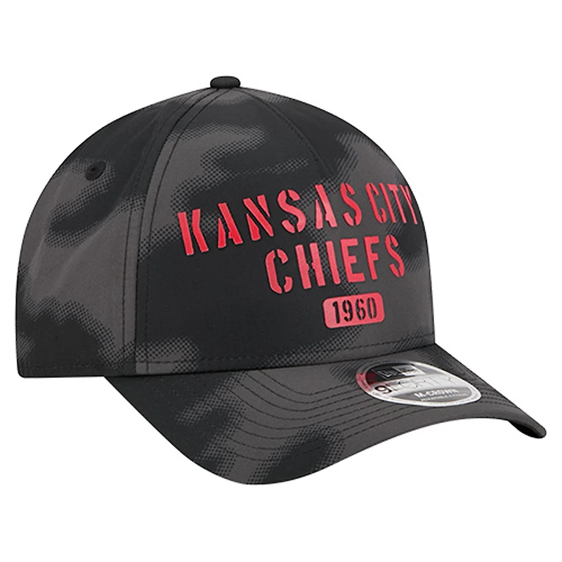 Men's New Era Gray Kansas City Chiefs Halftone Camo 9FORTY Hat