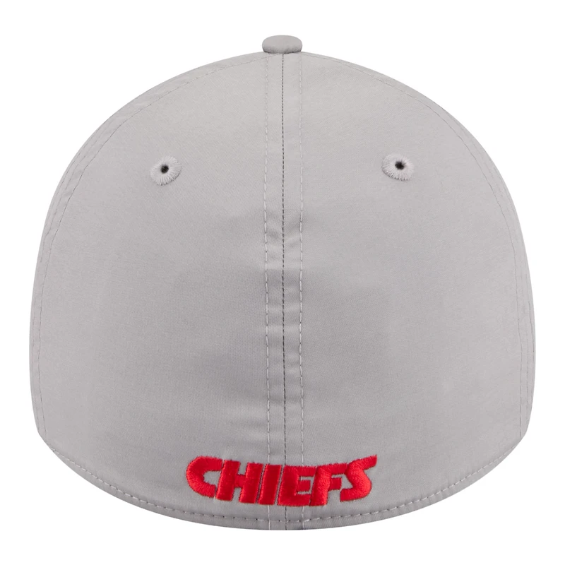 Casquette New Era grise Kansas City Chiefs perforée 39THIRTY Flex pour homme