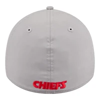 Casquette New Era grise Kansas City Chiefs perforée 39THIRTY Flex pour homme