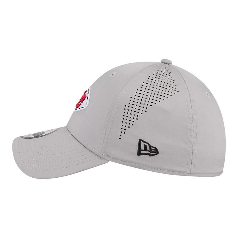 Casquette New Era grise Kansas City Chiefs perforée 39THIRTY Flex pour homme