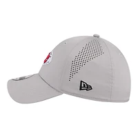 Casquette New Era grise Kansas City Chiefs perforée 39THIRTY Flex pour homme