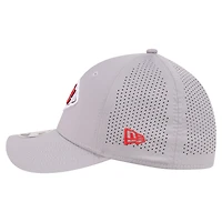 Casquette New Era grise Kansas City Chiefs perforée 39THIRTY M-Crown Flex pour homme