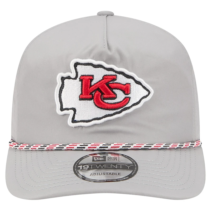Casquette New Era grise Kansas City Chiefs Rope 19TWENTY pour homme