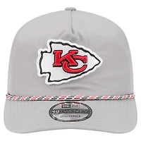 Men's New Era Gray Kansas City Chiefs Rope 19TWENTY Hat