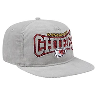 Casquette de golf à visière rabattable Kansas City Chiefs de New Era pour homme, grise