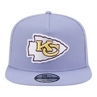 Casquette snapback New Era 9FIFTY Bloom A-Frame pour homme, couleur lavande, Kansas City Chiefs