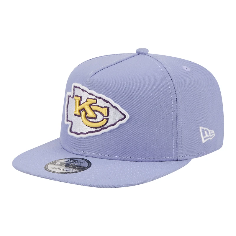 Casquette snapback New Era 9FIFTY Bloom A-Frame pour homme, couleur lavande, Kansas City Chiefs