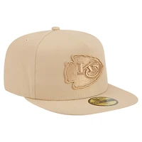 Casquette ajustée A-Frame 59FIFTY beige clair pour homme New Era, coloris Kansas City Chiefs