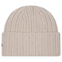 Bonnet en tricot à revers beige clair avec logo appliqué des Kansas City Chiefs de New Era pour homme