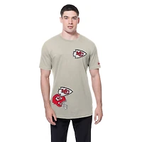Men's New Era Light Beige Kansas City Chiefs Multi Patch T-Shirt