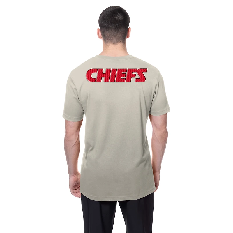 Men's New Era Light Beige Kansas City Chiefs Multi Patch T-Shirt