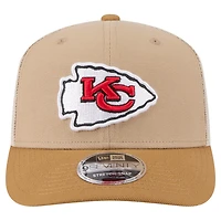 Casquette ajustable bicolore 9SEVENTY beige clair des Kansas City Chiefs de New Era pour homme