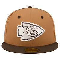 Men's New Era  Light Brown/Dark Brown Kansas City Chiefs Two-Tone Walnut 59FIFTY Fitted Hat