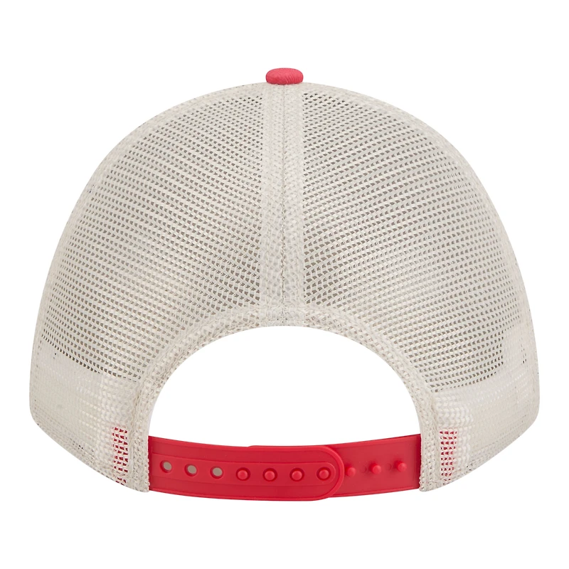 Casquette ajustable New Era Natural Kansas City Chiefs 9FORTY pour homme, modèle Frayed M-Crown A-Frame.