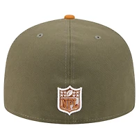 Men's New Era  Olive/Brown Kansas City Chiefs Color Pack A-Frame 59FIFTY Fitted Hat