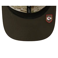 Casquette ajustable 9SEVENTY olive New Era pour homme, édition 2025 des Kansas City Chiefs, Salute to Service