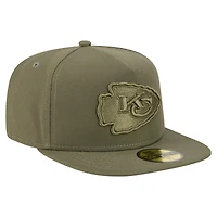 Casquette ajustée A-Frame 59FIFTY pour homme New Era, olive, Kansas City Chiefs, color pack