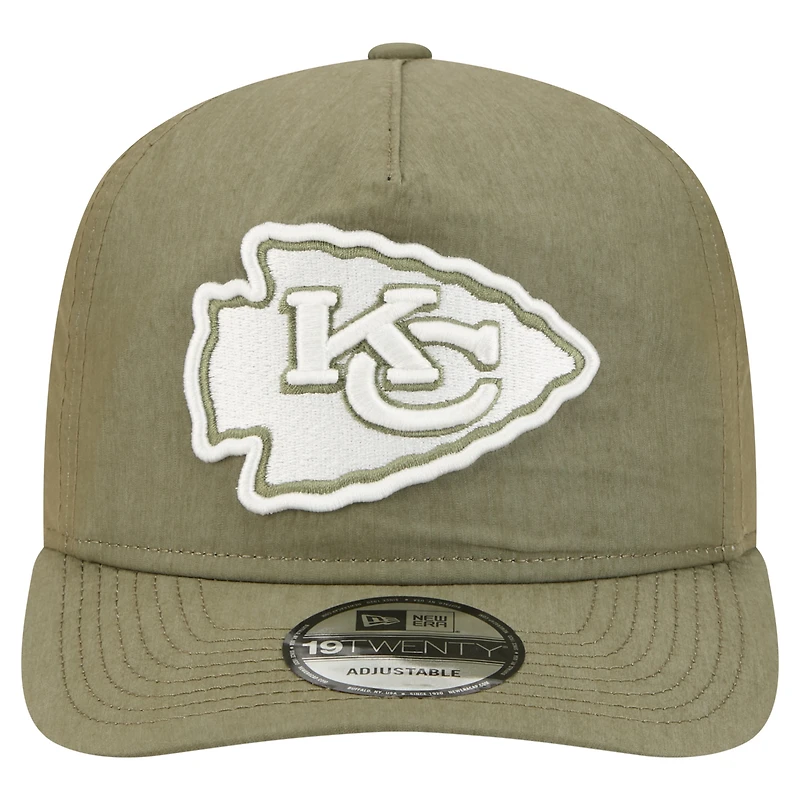 Casquette ajustable en nylon 19TWENTY olive New Era pour homme des Kansas City Chiefs