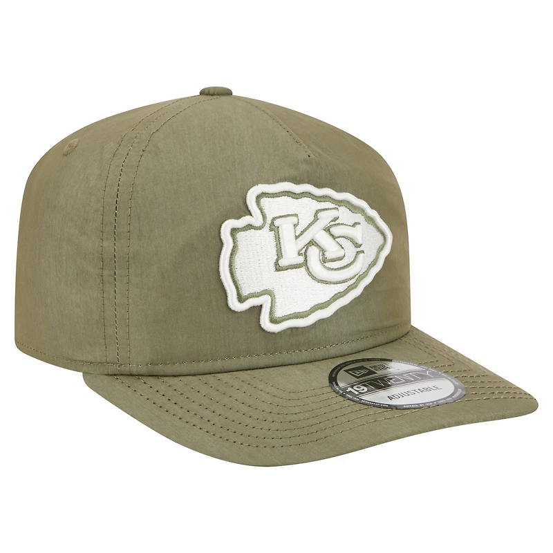 Casquette ajustable en nylon 19TWENTY olive New Era pour homme des Kansas City Chiefs