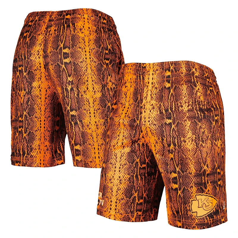 Short d'été Pop des Chiefs de Kansas City New Era orange pour homme