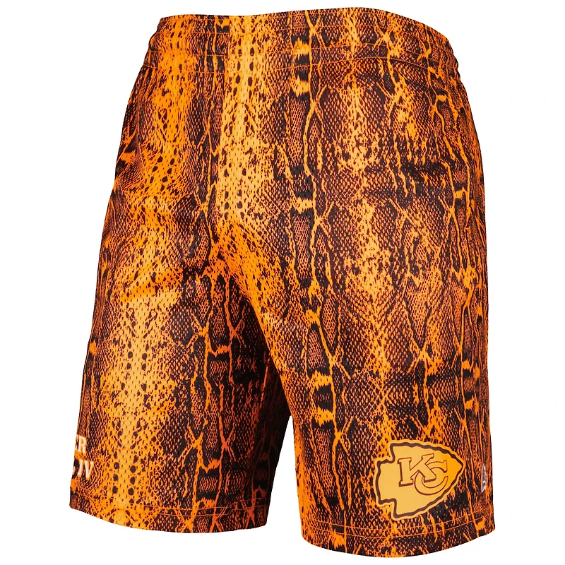 Short d'été Pop des Chiefs de Kansas City New Era orange pour homme