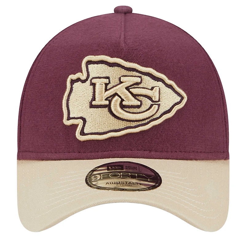 Casquette ajustable en moleskine injectée Kansas City Chiefs pour homme New Era violet