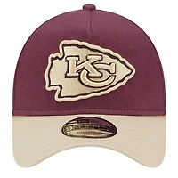 Casquette ajustable en moleskine injectée Kansas City Chiefs pour homme New Era violet