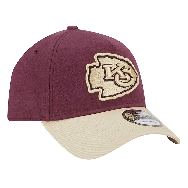 Men's New Era Purple Kansas City Chiefs Injection Moleskin Crown Adjustable Hat