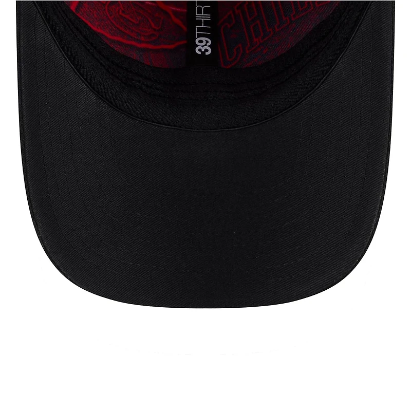 Men's New Era Red/Black Kansas City Chiefs 2026 NFL Draft 39THIRTY M-Crown Flex Hat