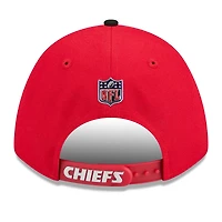 Casquette ajustable New Era rouge/noire Kansas City Chiefs 2026 NFL Draft 9FORTY M-Crown pour homme