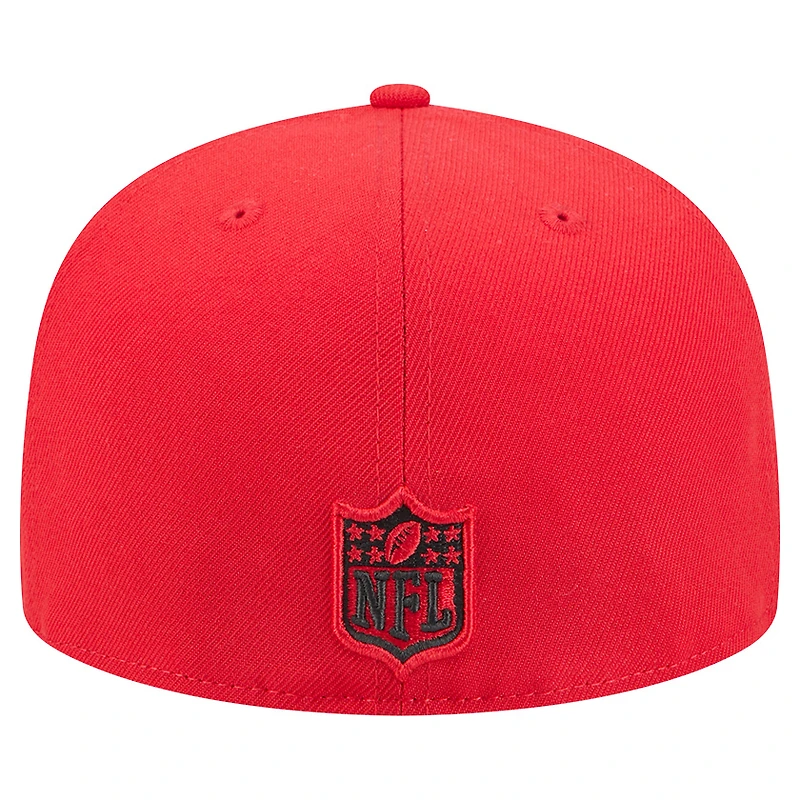 Men's New Era  Red/Black Kansas City Chiefs Break 59FIFTY Fitted Hat