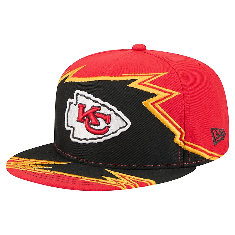 Men's New Era Red/Black Kansas City Chiefs Break 59FIFTY Fitted Hat