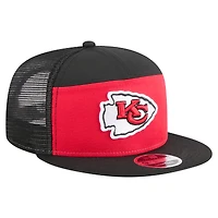 Casquette snapback 9FIFTY rouge/noir pour homme New Era Kansas City Chiefs Outdoor Split Panel