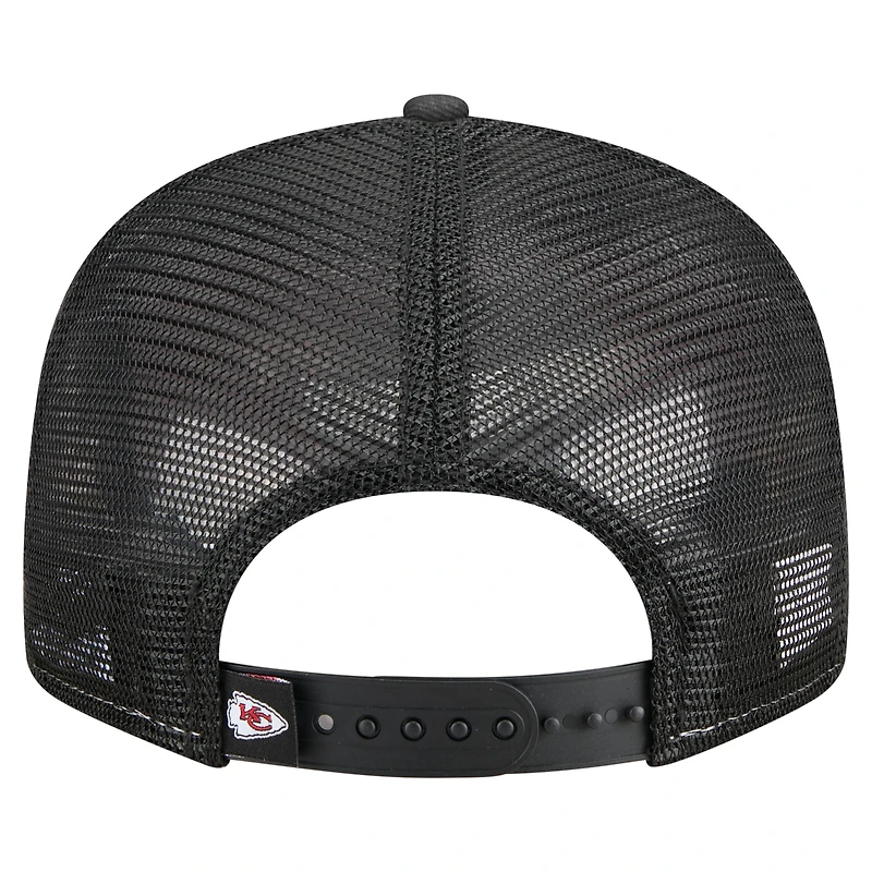 Casquette snapback 9FIFTY rouge/noir pour homme New Era Kansas City Chiefs Outdoor Split Panel