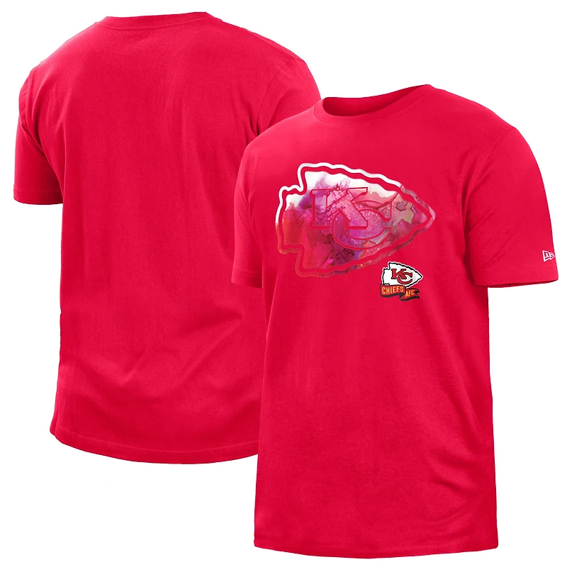 T-shirt New Era rouge Kansas City Chiefs 2022 Sideline Ink Dye pour homme