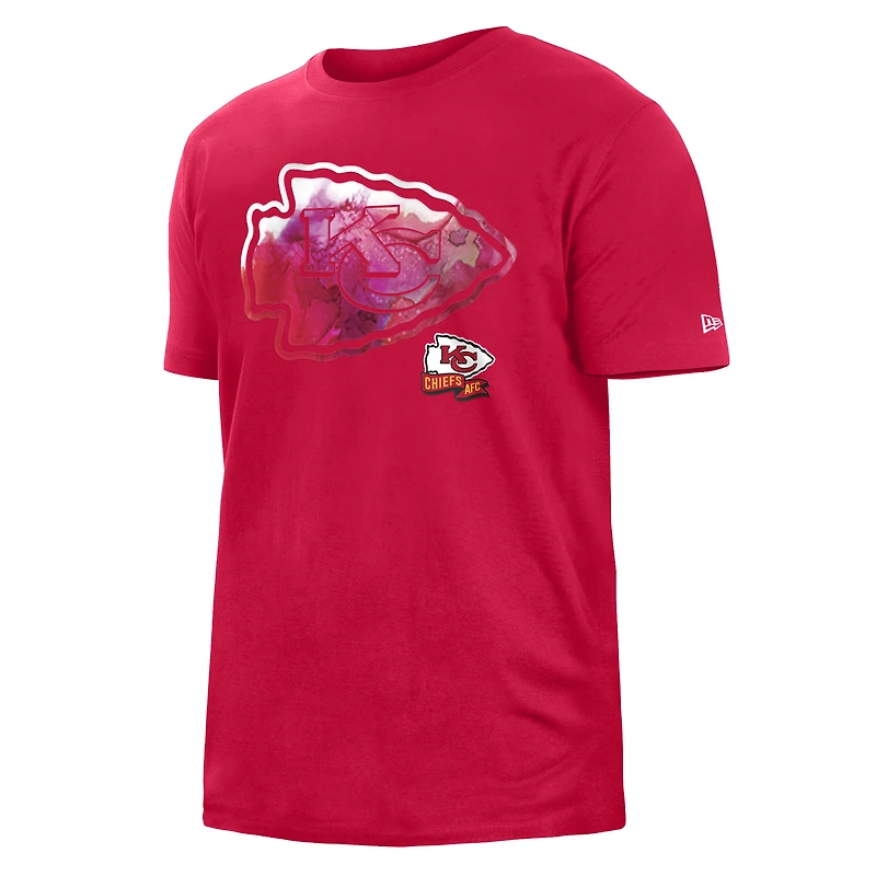 T-shirt New Era rouge Kansas City Chiefs 2022 Sideline Ink Dye pour homme