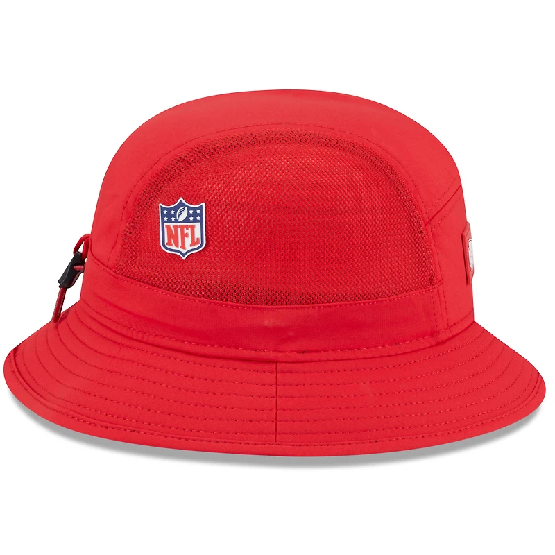Men's New Era Red Kansas City Chiefs 2025 Sideline  Bucket Hat