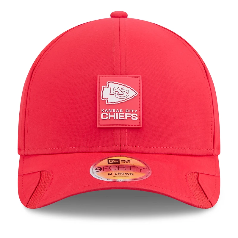 Casquette ajustable M-Crown 9FORTY rouge New Era pour homme, Kansas City Chiefs 2025