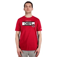 T-shirt à imprimé haute densité Kansas City Chiefs 3rd Down rouge New Era pour homme