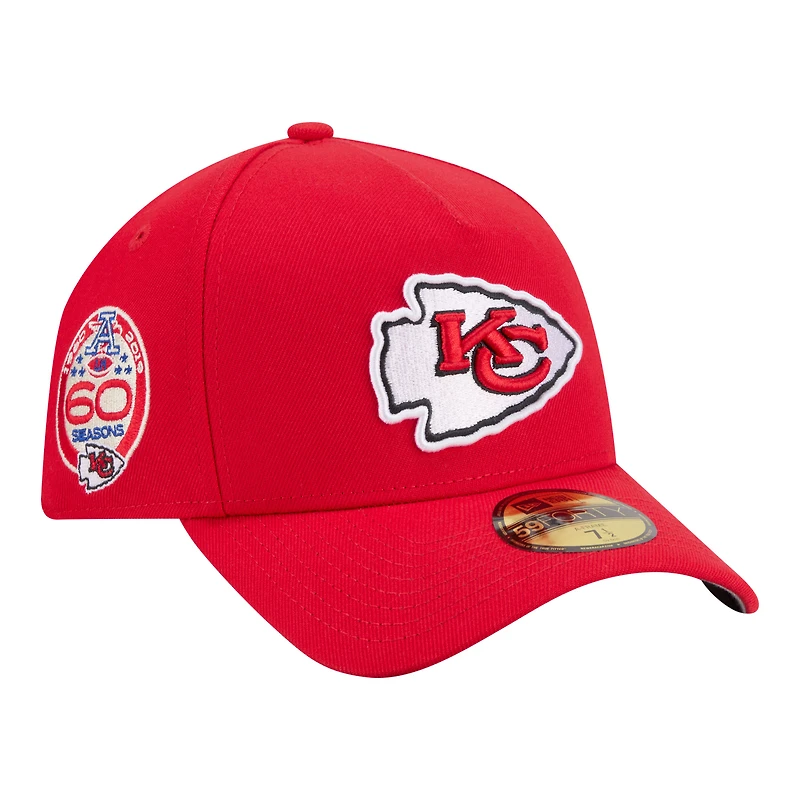Men's New Era  Red Kansas City Chiefs A-Frame 59FORTY Fitted Hat