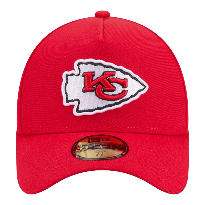 Men's New Era  Red Kansas City Chiefs A-Frame 59FORTY Fitted Hat